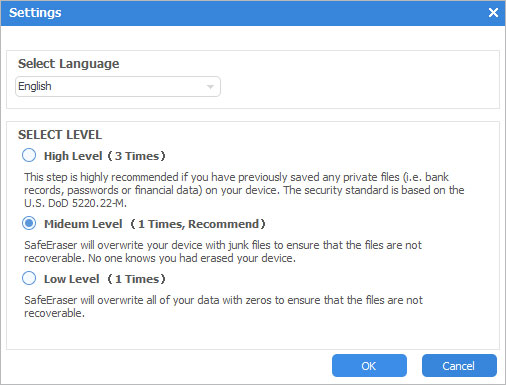 Change Security Level